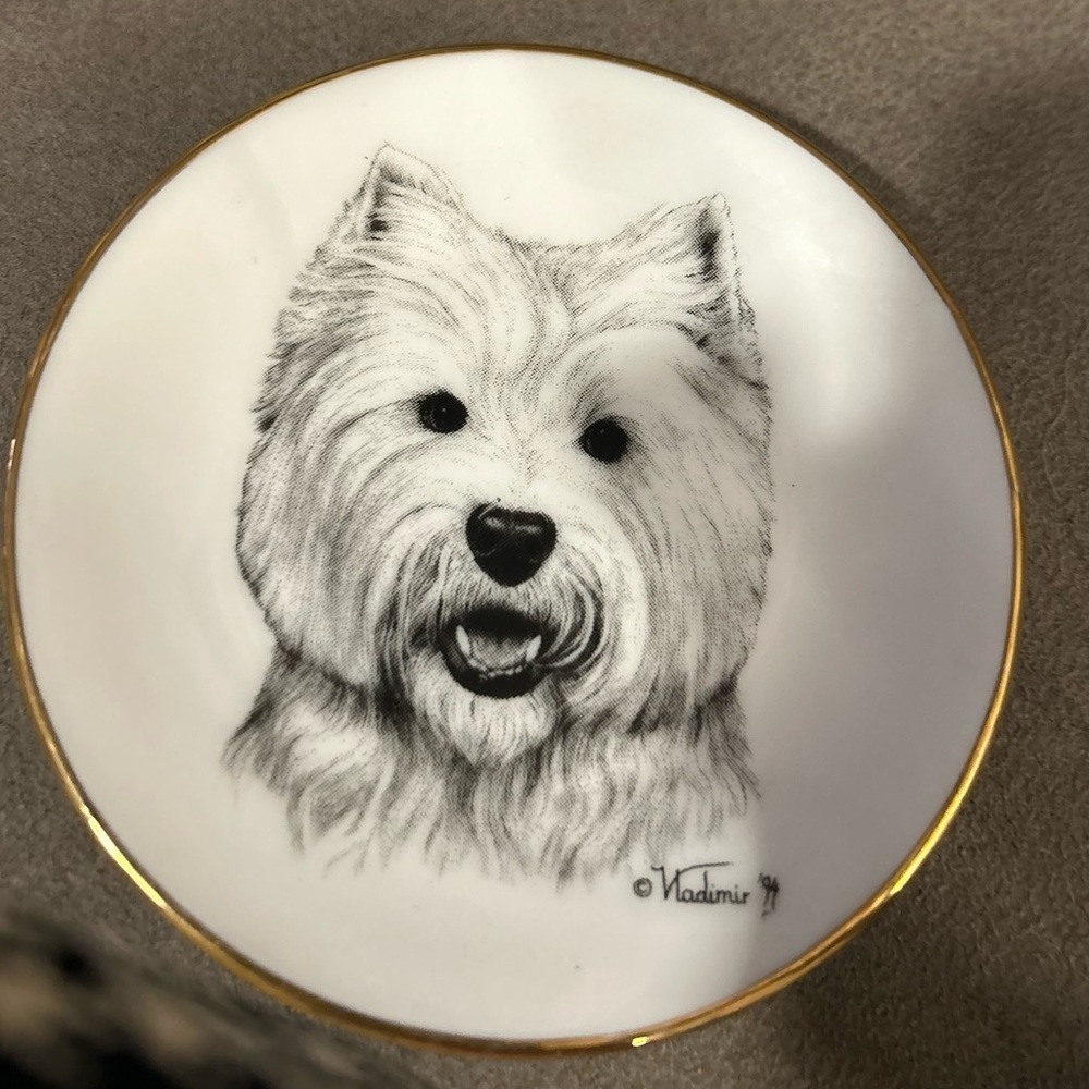 Rosalinda 4” plate Westie HG100
